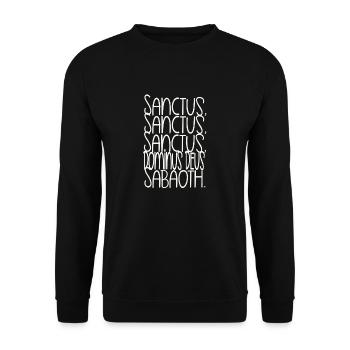 Sanctus, Sanctus, Sanctus, Dominus Deus Sabaoth - Sweat-shirt Unisexe - noir - Devant - Alina (178cm) & Michal (187cm)