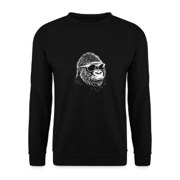 Cool Gorilla Lunettes de soleil Singe d’été Graphique - Sweat-shirt Unisexe - noir - Devant - Alina (178cm) & Michal (187cm)