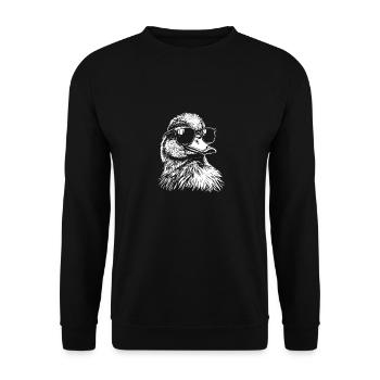 Cool Duck Lunettes de soleil - Sweat-shirt Unisexe - noir - Devant - Alina (178cm) & Michal (187cm)