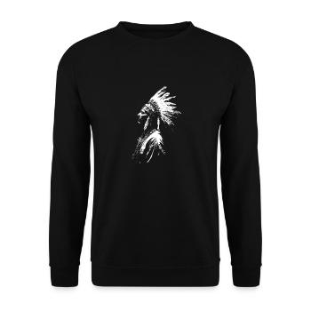 Silhouette amérindienne - Sweat-shirt Unisexe - noir - Devant - Alina (178cm) & Michal (187cm)