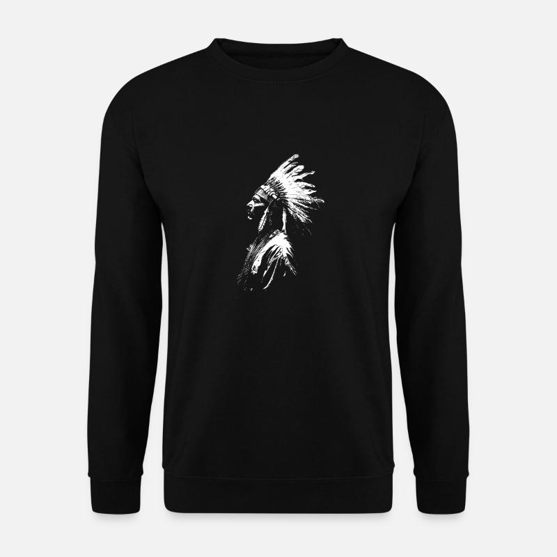 Native American silhouette - Unisex Sweatshirt - black