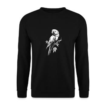 Perroquet - Sweat-shirt Unisexe - noir - Devant - Alina (178cm) & Michal (187cm)