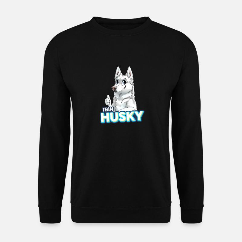 TEAM Husky - Weiß - Unisex Pullover - Schwarz