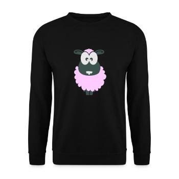 little sheep - Unisex Pullover - Schwarz - Vorne - Alina (178cm) & Michal (187cm)