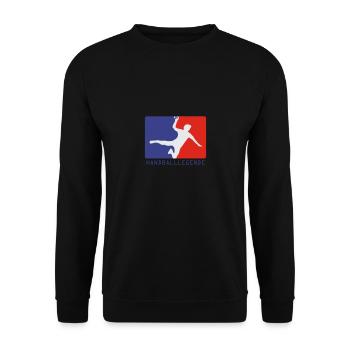 Handball - Handballlegende - Unisex Pullover - Schwarz - Vorne - Alina (178cm) & Michal (187cm)