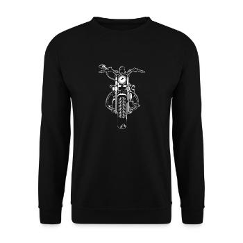 Chopper / motorcycle 07_white - Unisex Sweatshirt - black - Front - Alina (178cm) & Michal (187cm)