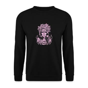 Dia de los Muertos Halloween Mexiko Kostüm Frau - Unisex Pullover - Schwarz - Vorne - Alina (178cm) & Michal (187cm)