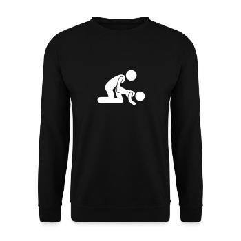 Doggy Doggystyle Sex Sex Position Gift Idea - Unisex Sweatshirt - black - Front - Alina (178cm) & Michal (187cm)