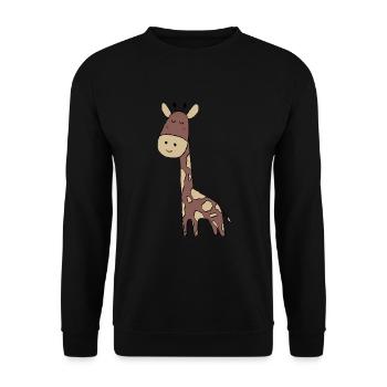 Girafe - Sweat-shirt Unisexe - noir - Devant - Alina (178cm) & Michal (187cm)