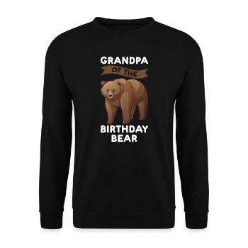 Geburtstag Opa Geburtstag Bär Geschenk - Unisex Pullover - Schwarz - Vorne - Alina (178cm) & Michal (187cm)