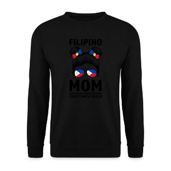 Philippinisch Filipino Philippinisches Geschenk - Unisex Pullover - Schwarz - Vorne - Alina (178cm) & Michal (187cm)