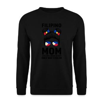 Philippinisch Filipino Philippinisches Geschenk - Unisex Pullover - Schwarz - Vorne - Alina (178cm) & Michal (187cm)