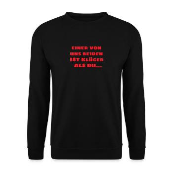 Einer von uns beiden - Unisex Pullover - Schwarz - Vorne - Alina (178cm) & Michal (187cm)
