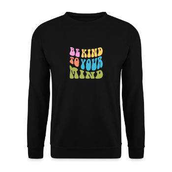 Quote Hive, t-shirt design, mental health - Unisex Sweatshirt - black - Front - Alina (178cm) & Michal (187cm)