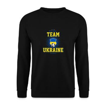 Ukraine - Unisex Pullover - Schwarz - Vorne - Alina (178cm) & Michal (187cm)