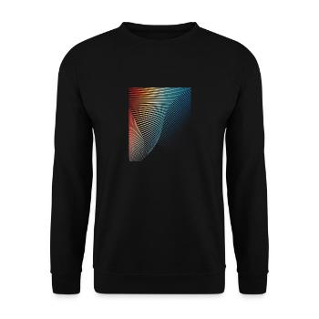 abstract geometric pattern spiral wave - Unisex Sweatshirt - black - Front - Alina (178cm) & Michal (187cm)