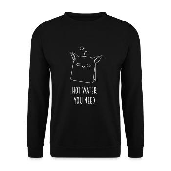 Tee - Unisex Pullover - Schwarz - Vorne - Alina (178cm) & Michal (187cm)