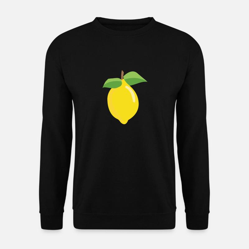 Zitrone - Unisex Pullover - Schwarz