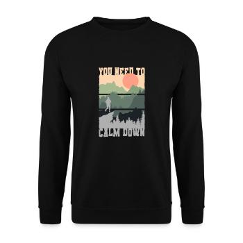 Niedliche Küken Dig Me Ostern Shirt - Unisex Pullover - Schwarz - Vorne - Alina (178cm) & Michal (187cm)