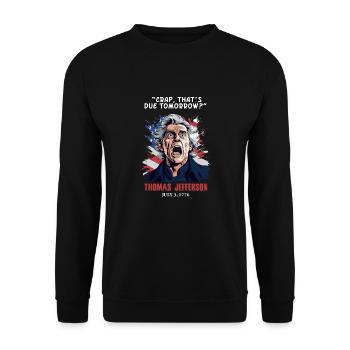 Jour de l’indépendance Thomas Jefferson 4 juillet - Sweat-shirt Unisexe - noir - Devant - Alina (178cm) & Michal (187cm)