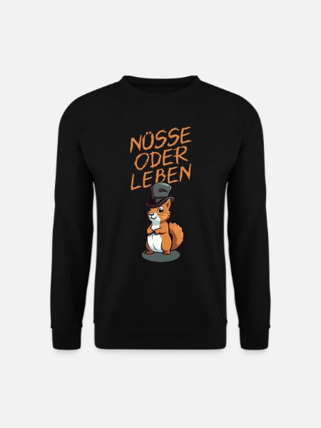 Nüsse Oder Leben - hell - Unisex Pullover - Schwarz