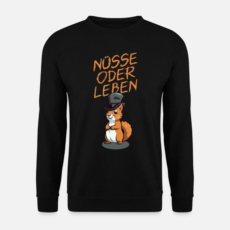 Nüsse Oder Leben - hell - Unisex Pullover - Schwarz