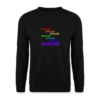 SHALOM PAIX - 7 COULEURS - Marche - Sweat-shirt Unisexe - noir - Devant - Alina (178cm) & Michal (187cm)