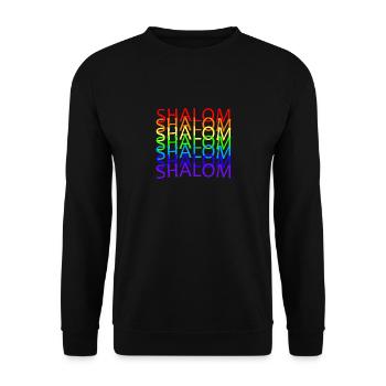 SHALOM - RAINBOW - Unisex Sweatshirt - black - Front - Alina (178cm) & Michal (187cm)