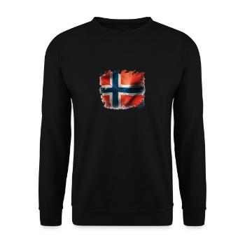 Norwegen Flagge - Unisex Pullover - Schwarz - Vorne - Alina (178cm) & Michal (187cm)