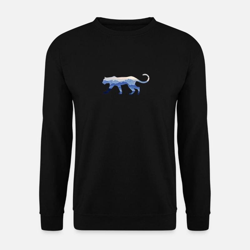 Berglöwe Bergkette - Unisex Pullover - Schwarz