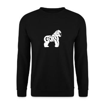 Gorilla - Unisex Pullover - Schwarz - Vorne - Alina (178cm) & Michal (187cm)