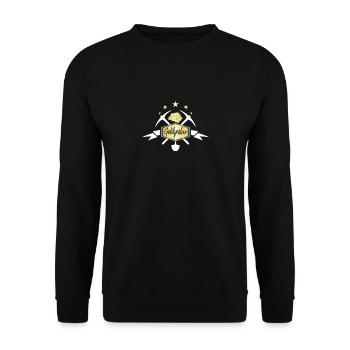 Goldgräber nach Goldbarren white - Unisex Pullover - Schwarz - Vorne - Alina (178cm) & Michal (187cm)