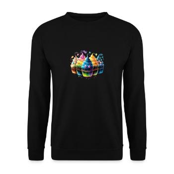 CUPCAKES - Unisex Pullover - Schwarz - Vorne - Alina (178cm) & Michal (187cm)