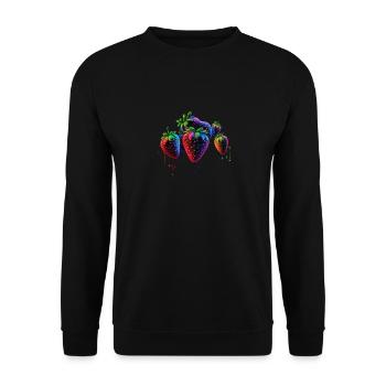 BEAUTIFUL STRAWBERRIES - Unisex Sweatshirt - black - Front - Alina (178cm) & Michal (187cm)