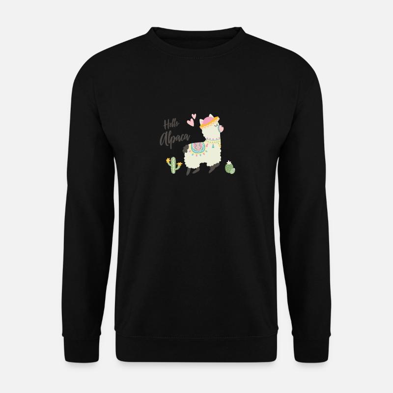 Hello Alpaca - Unisex Pullover - Schwarz