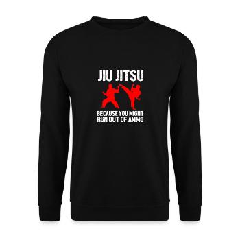 Jiu Jitsu Autodéfense - Sweat-shirt Unisexe - noir - Devant - Alina (178cm) & Michal (187cm)