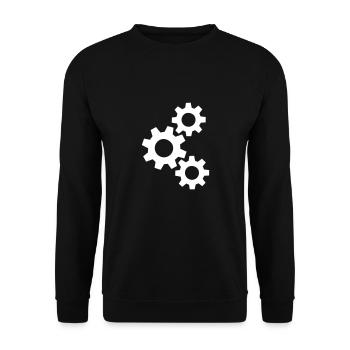 Les engrenages qui s’entremêlent - Sweat-shirt Unisexe - noir - Devant - Alina (178cm) & Michal (187cm)