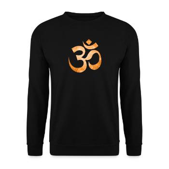Om sign Goa Psy Psytrance rave festival - Unisex Sweatshirt - black - Front - Alina (178cm) & Michal (187cm)