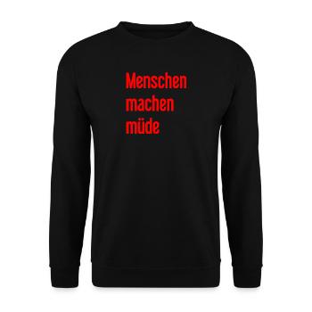 Les gens vous fatiguent - Drôle de dicton - Sweat-shirt Unisexe - noir - Devant - Alina (178cm) & Michal (187cm)