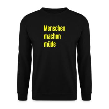 Les gens vous fatiguent - Drôle de dicton - Sweat-shirt Unisexe - noir - Devant - Alina (178cm) & Michal (187cm)