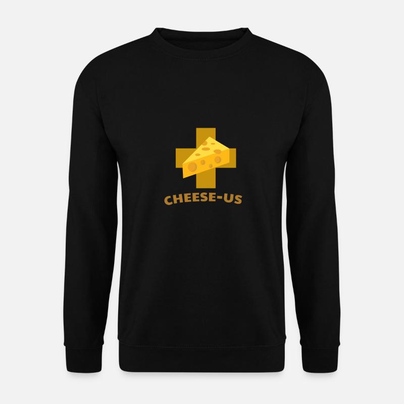 CHEESE / JESUS: Cheese Us - Unisex Sweatshirt - black