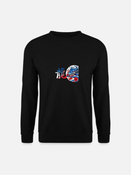 drache,jahr des drachen,drache,chinesische zeichen - Unisex Pullover - Schwarz