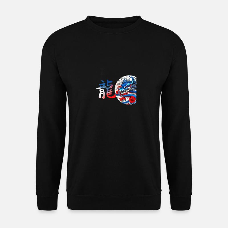 drache,jahr des drachen,drache,chinesische zeichen - Unisex Pullover - Schwarz