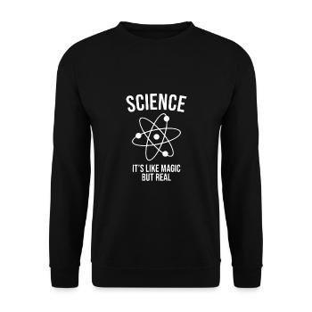 Science Like Magic - science laboratory gift - Unisex Sweatshirt - black - Front - Alina (178cm) & Michal (187cm)