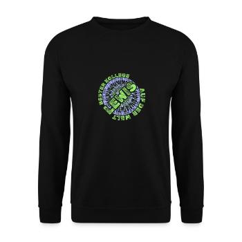 Job Lewis - Unisex Pullover - Schwarz - Vorne - Alina (178cm) & Michal (187cm)