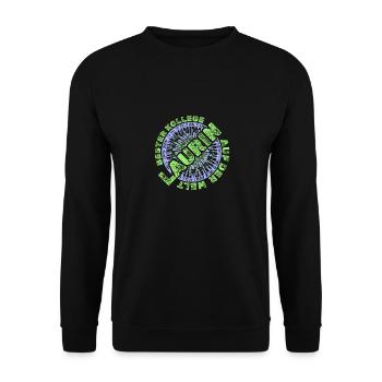 Chef Job Mitarbeiter Vorname Laurin - Unisex Pullover - Schwarz - Vorne - Alina (178cm) & Michal (187cm)