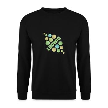 Vorname Ludwig - Unisex Pullover - Schwarz - Vorne - Alina (178cm) & Michal (187cm)