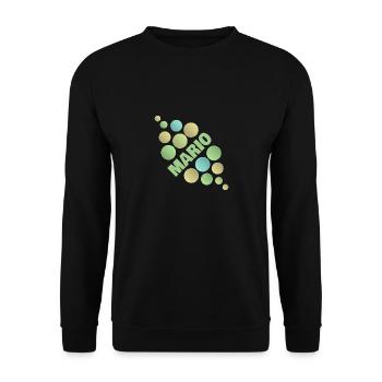 Vorname Mario - Unisex Pullover - Schwarz - Vorne - Alina (178cm) & Michal (187cm)