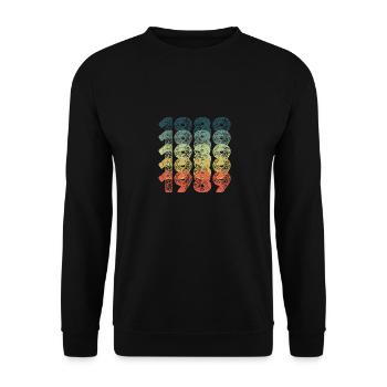 Année 1989 - Sweat-shirt Unisexe - noir - Devant - Alina (178cm) & Michal (187cm)