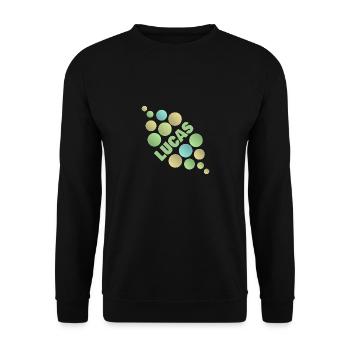 Cadeau pour LuCas - Sweat-shirt Unisexe - noir - Devant - Alina (178cm) & Michal (187cm)